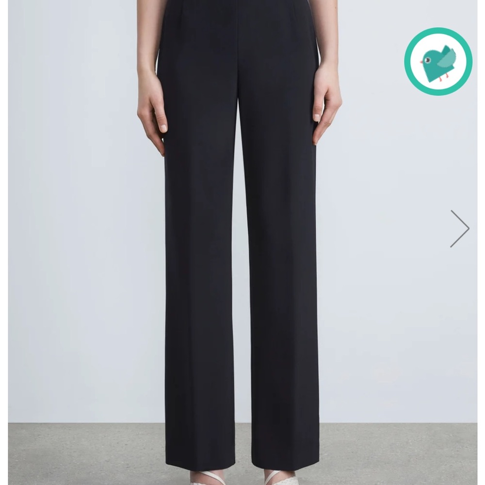 Lafayette ORGANIC STRETCH SILK CREPE DE CHINE STUDIO PANT